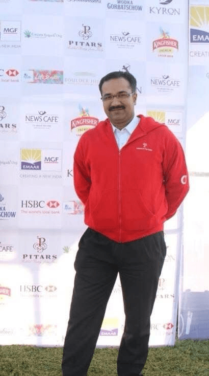 Sanjay Pan at an Emaar event backdrop