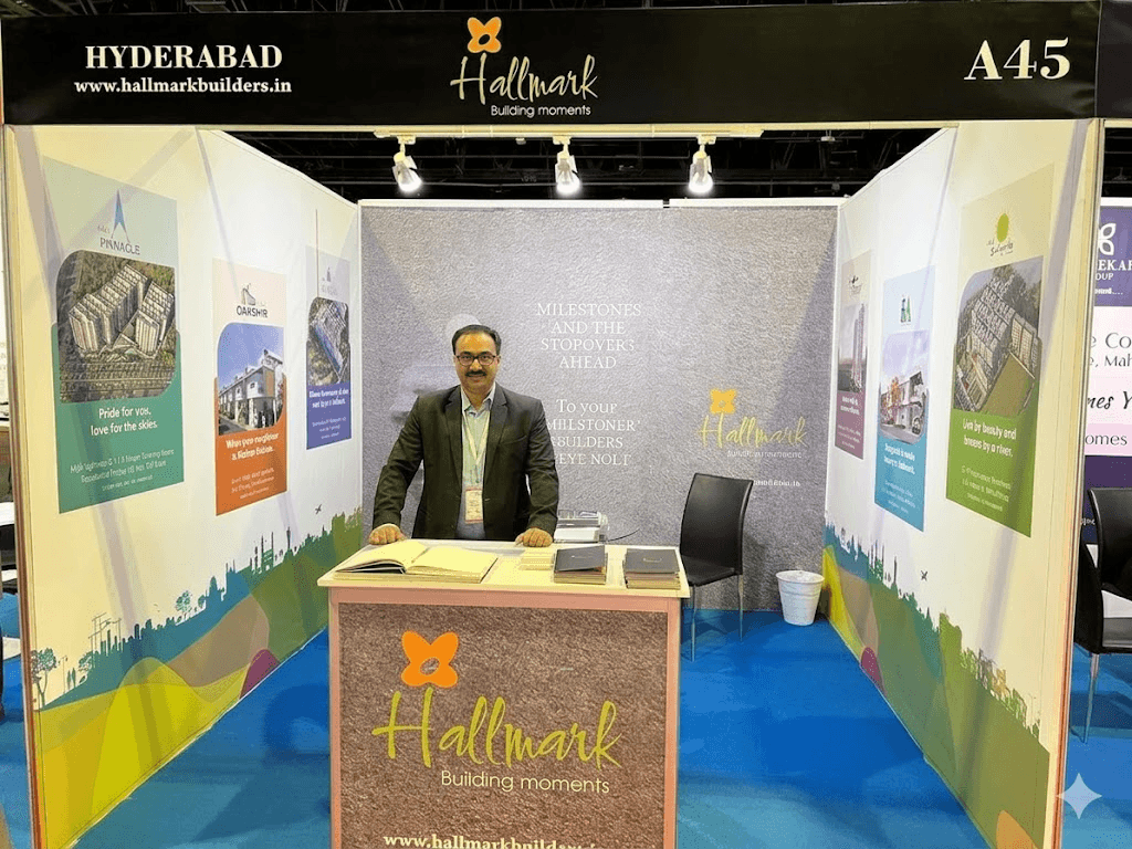 Sanjay Pan at Hallmark Builders exhibition booth